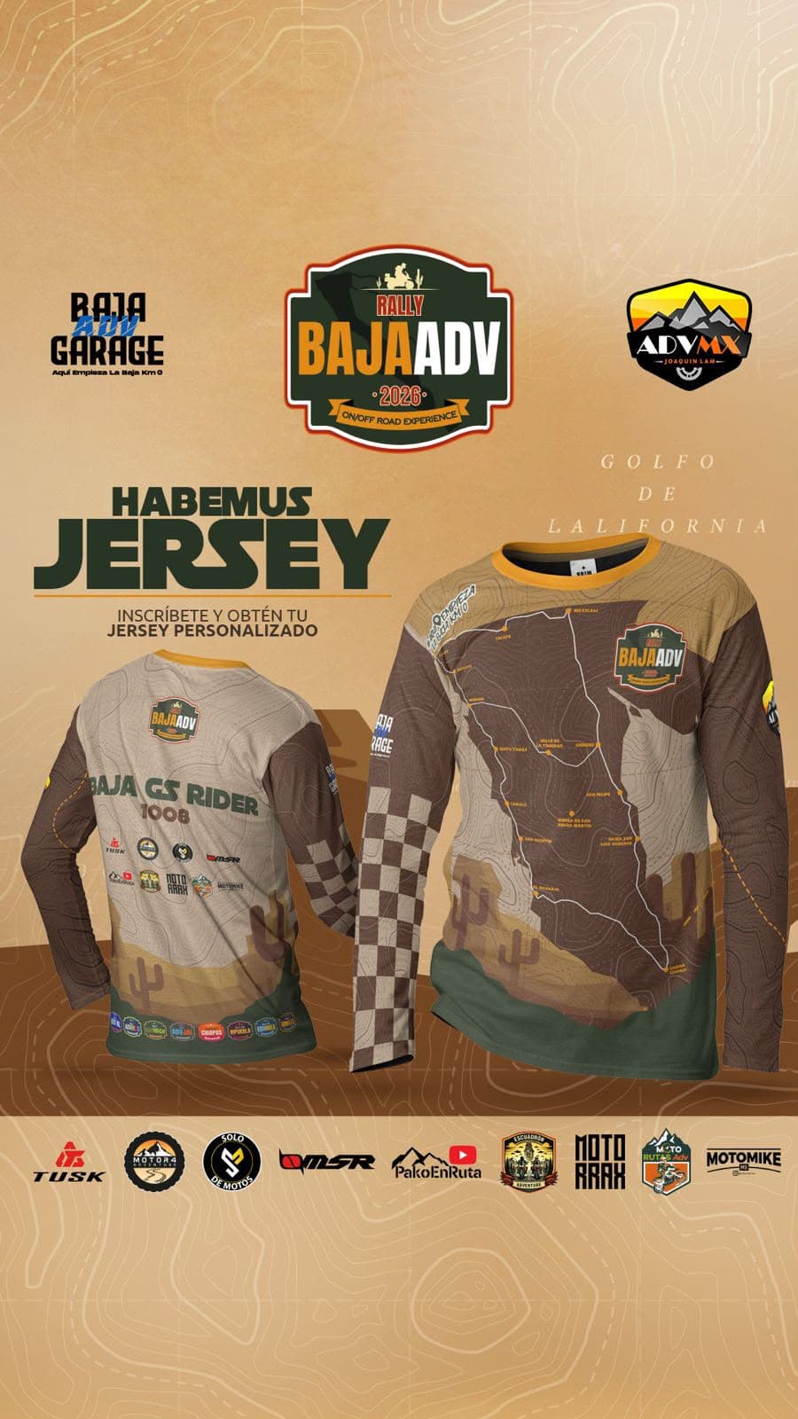 Jersey Adicional Rally Baja ADV 2026